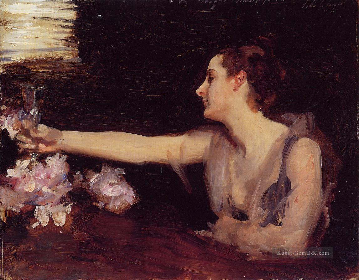 Madame Gautreau trinkt einen Toast Porträt John Singer Sargent Ölgemälde